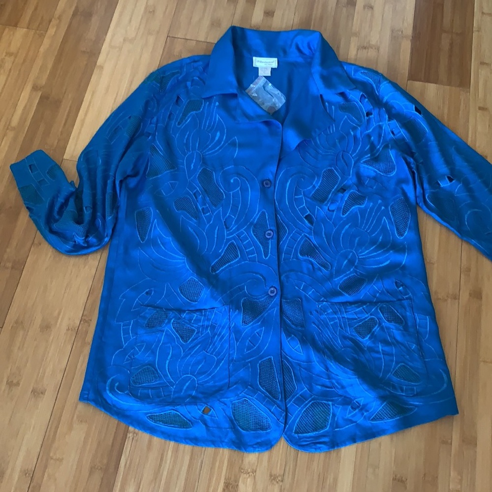 Openwork Embroidery💙blouson/jacket Vtg